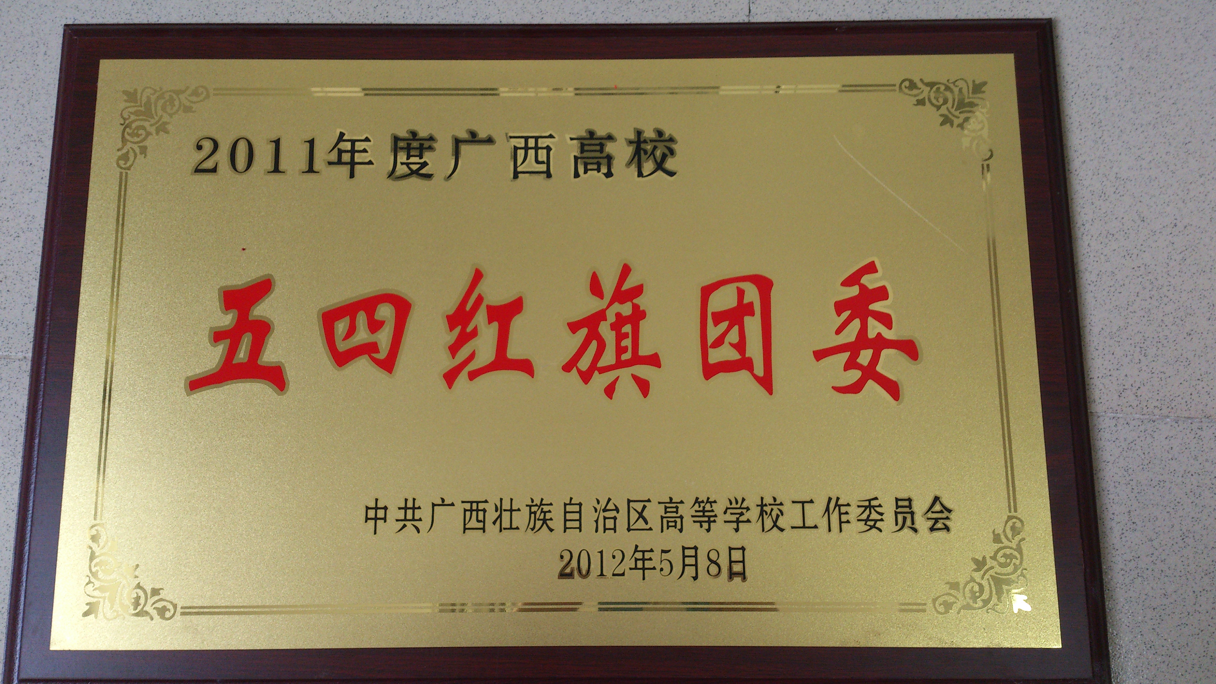 2012年 五四红旗团委 自治区级